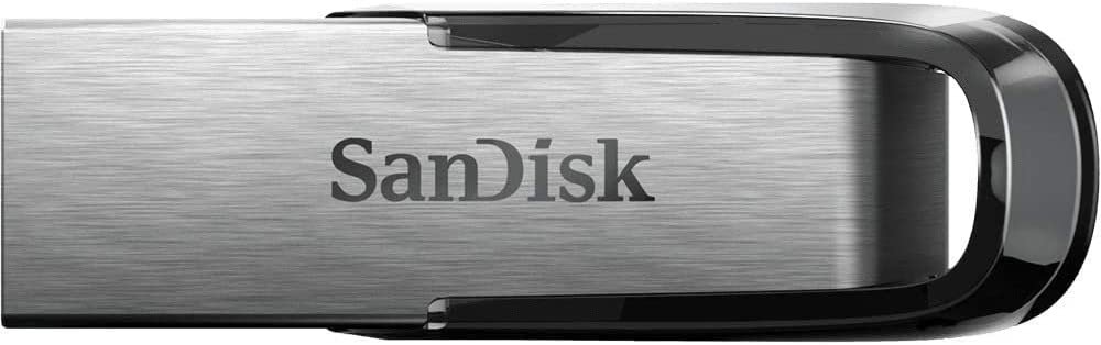 Memoria USB SanDisk metálica con diseño elegante y conector retráctil