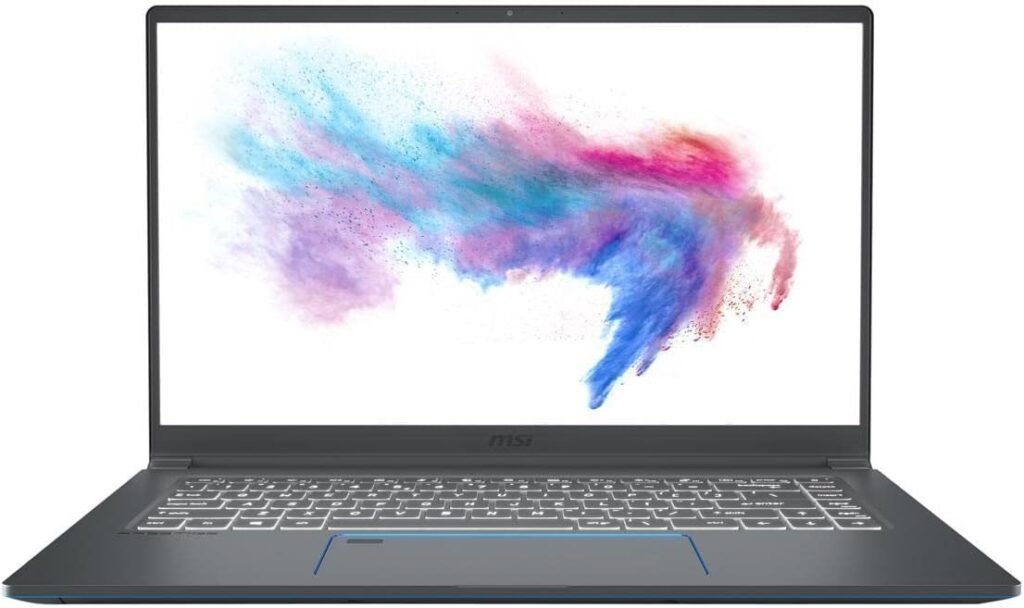 Portátil MSI con teclado iluminado y pantalla colorida con gráficos vibrantes